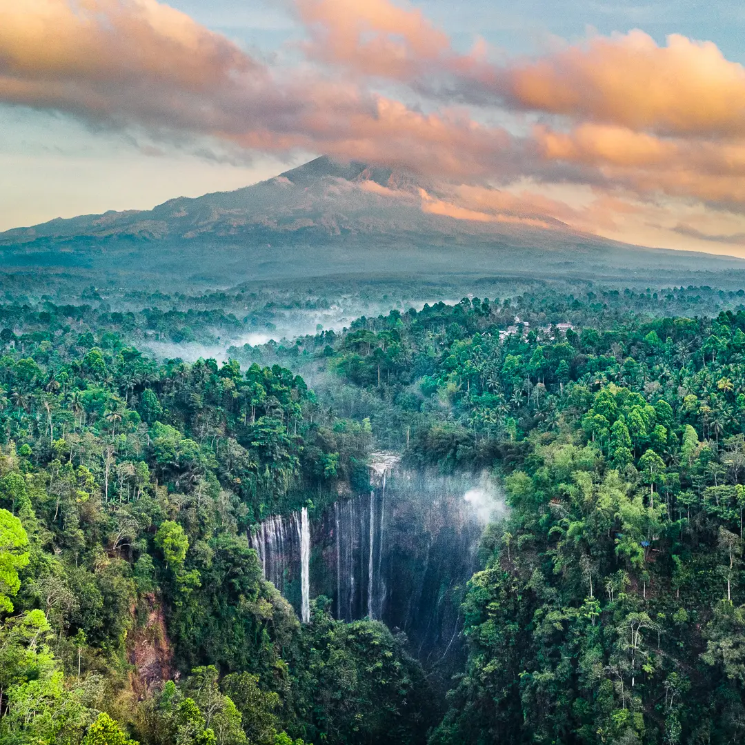 Sunrise landscape in Indonesia, 2019