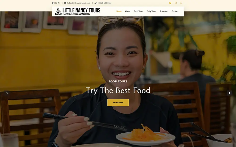 Screenshot of Little Nancy Tours