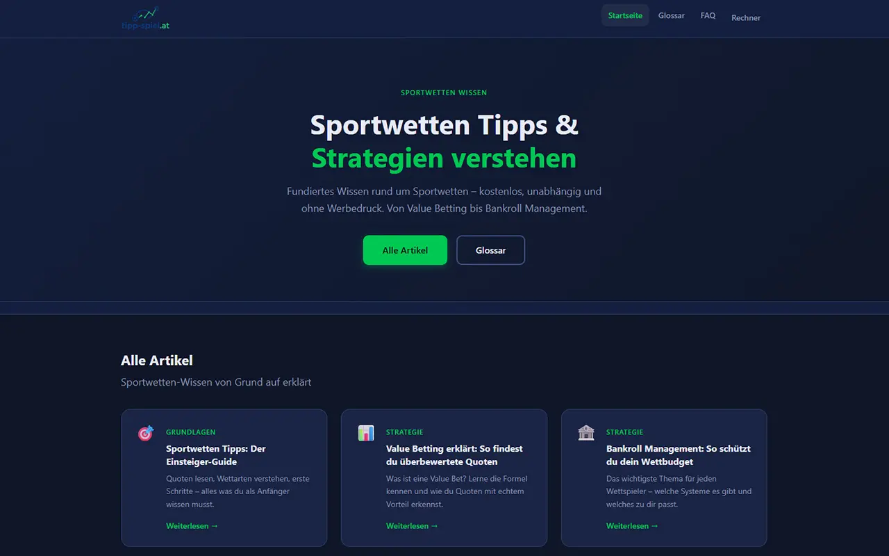 Screenshot of Tipp-Spiel.at